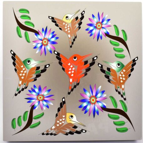 Hummingbirds in Gray