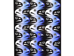 Repetitive Salmon in Blue