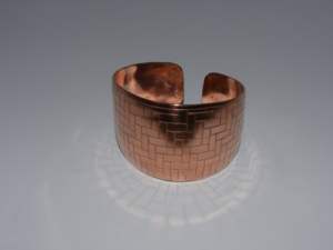 copper basket weave bracelet