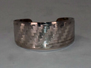 silver basket weave bracelet