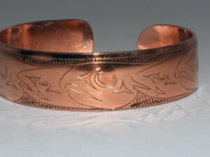 copper salmon bracelet