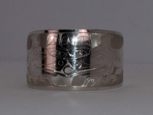 man and two wolves bracelet
